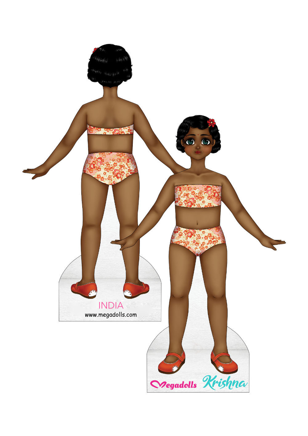 Krishna Dolls From Around the World Main image paper dolls