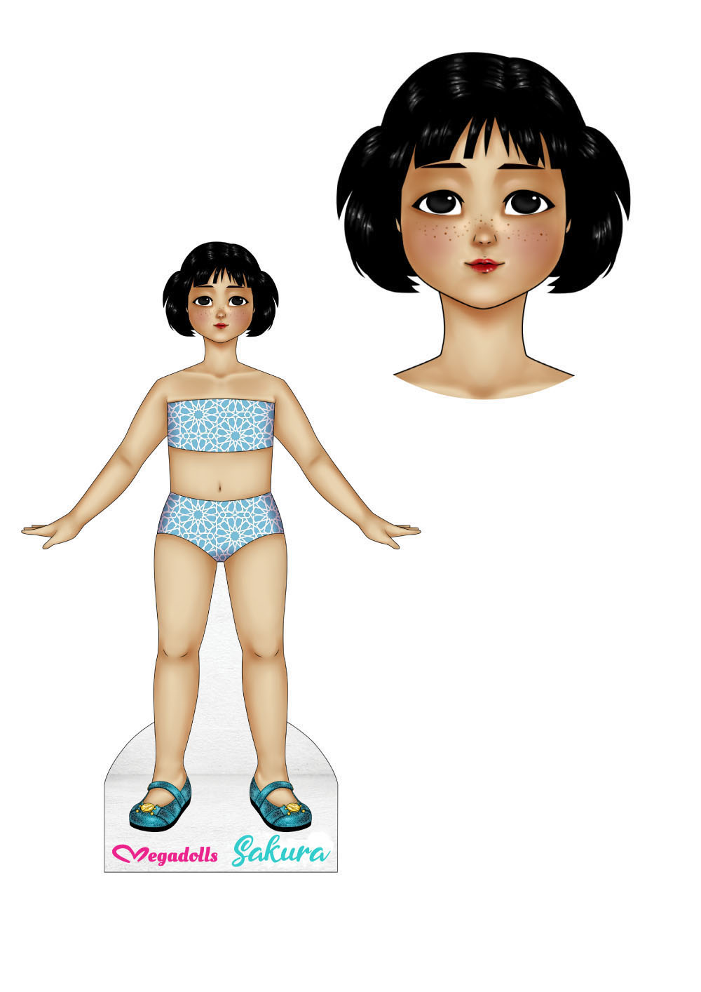 Sakura Dolls from Around the World paper dolls