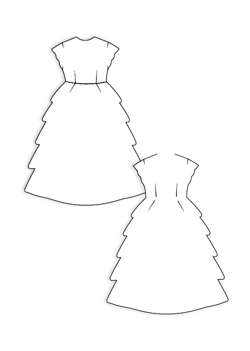 Lenore Tiered Gown 