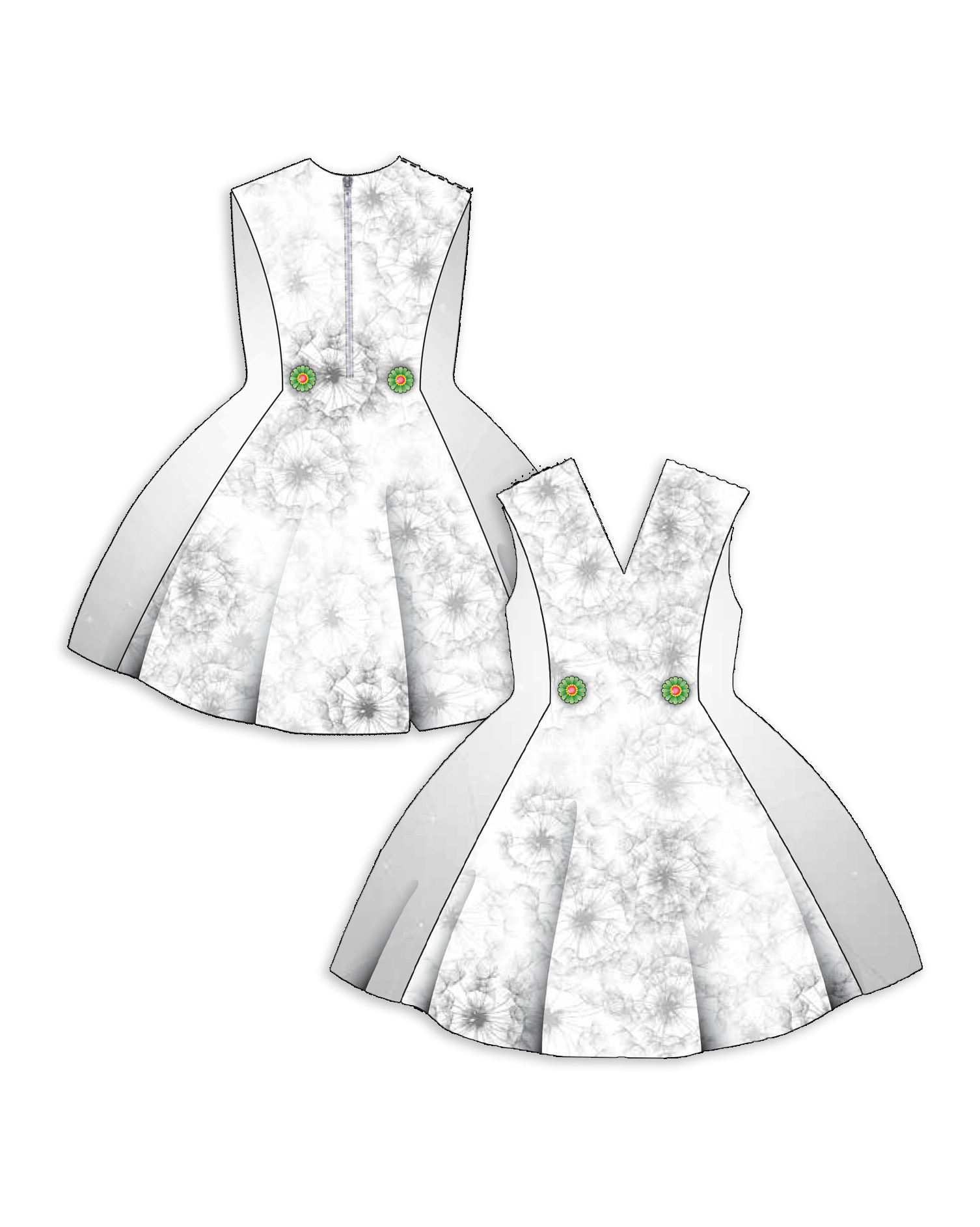 Megadolls Two-Sided Paper Doll Above and Beyond Apron Dress