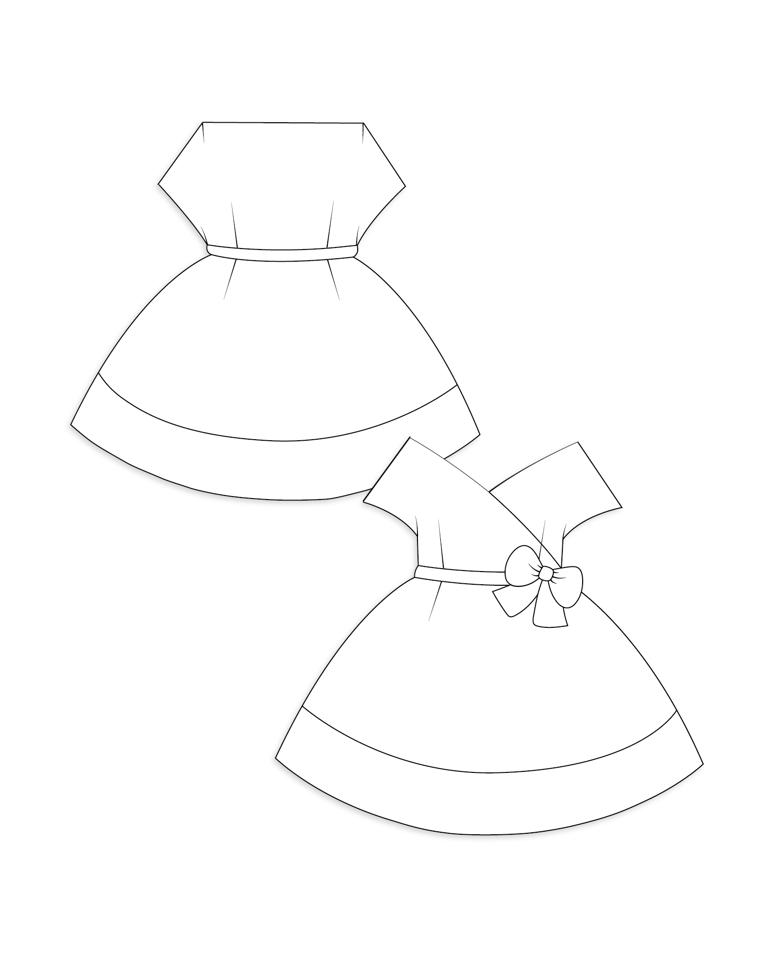 Mariama Off Shoulder Dress paper dolls