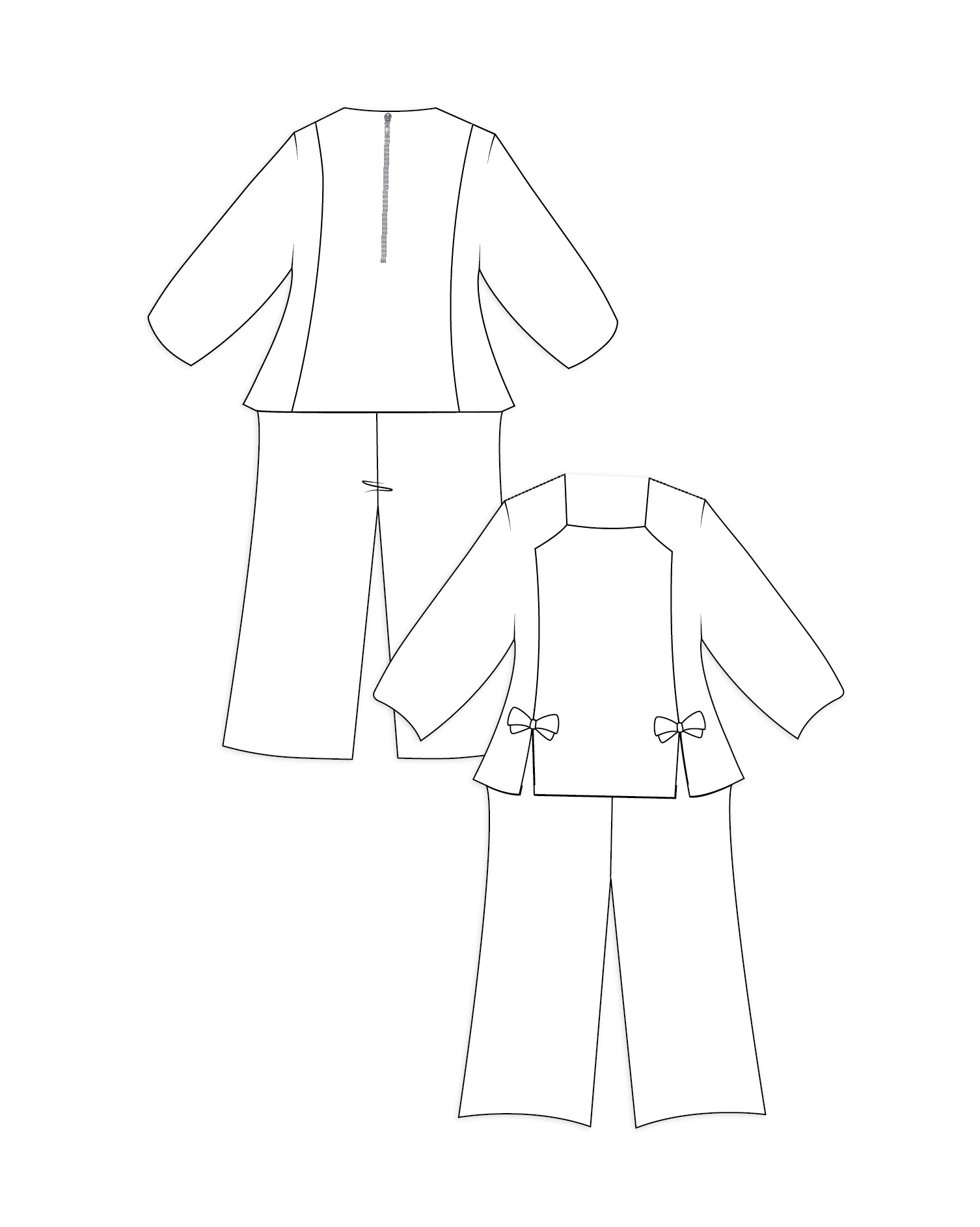 Alessa Pants Set paper dolls