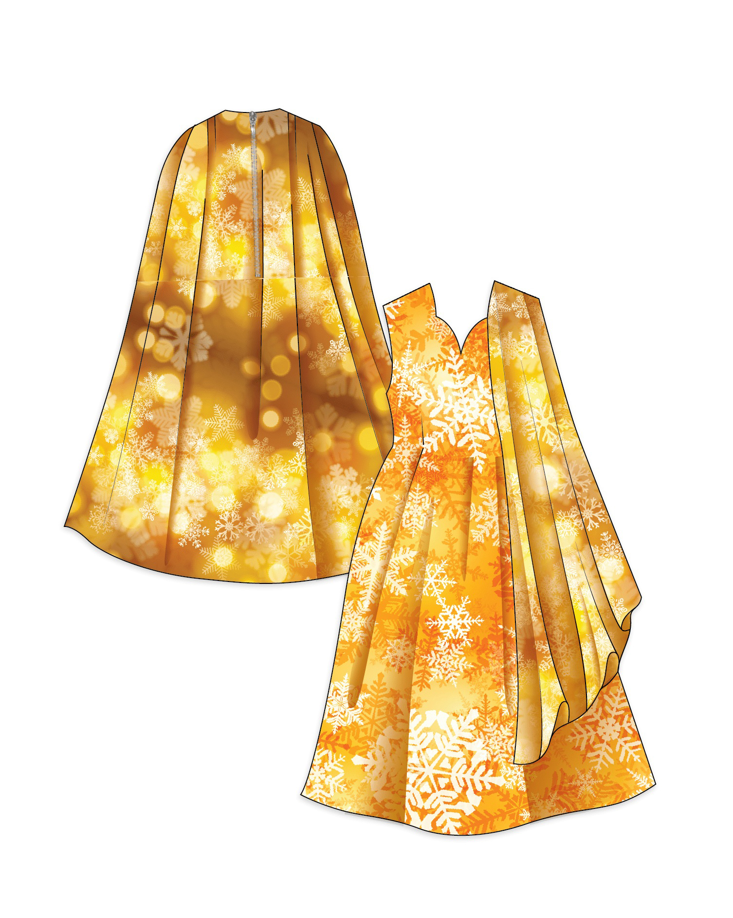 Extraordinary Shawl Dress paper dolls