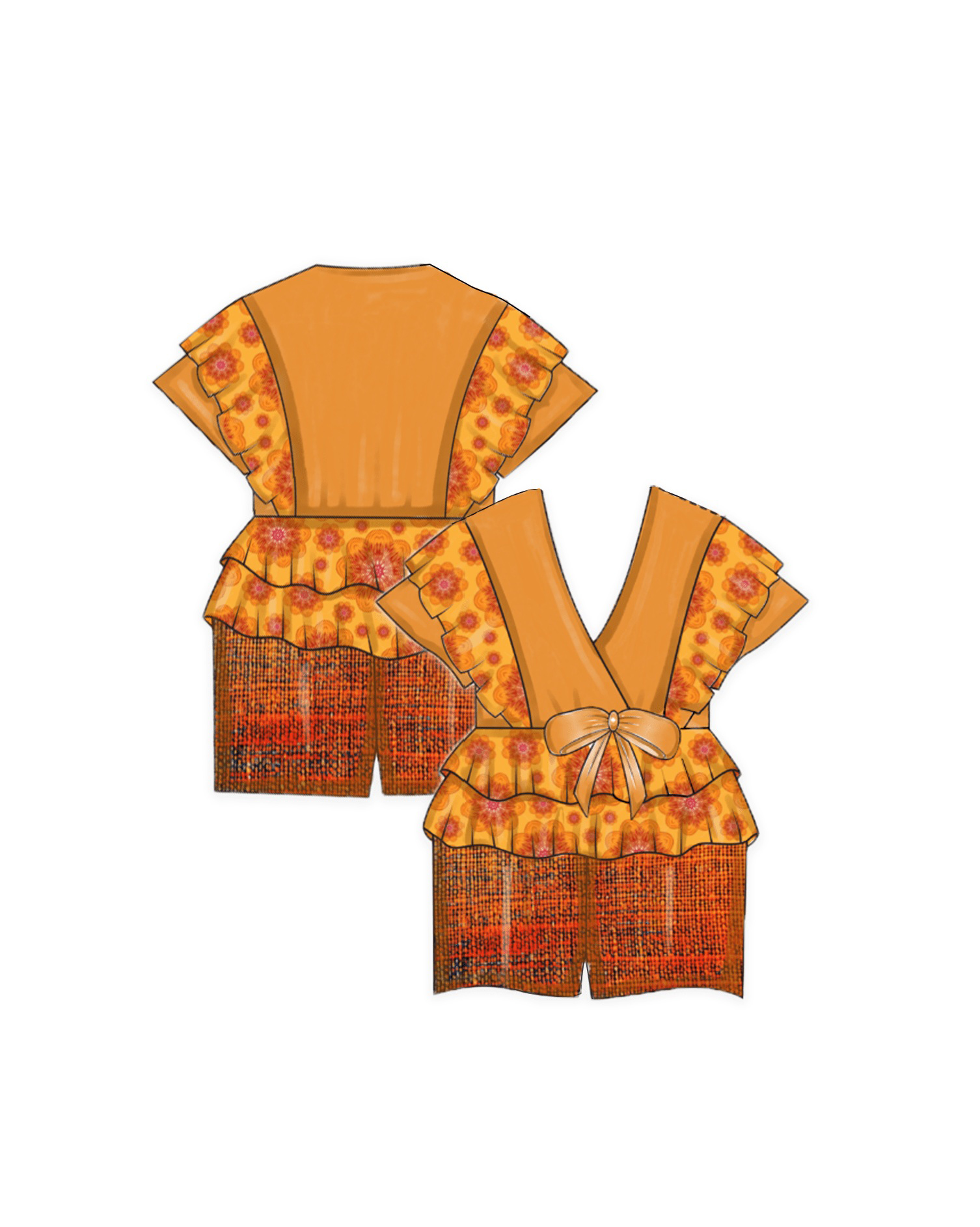 Kindness Ruffled Blouse paper dolls