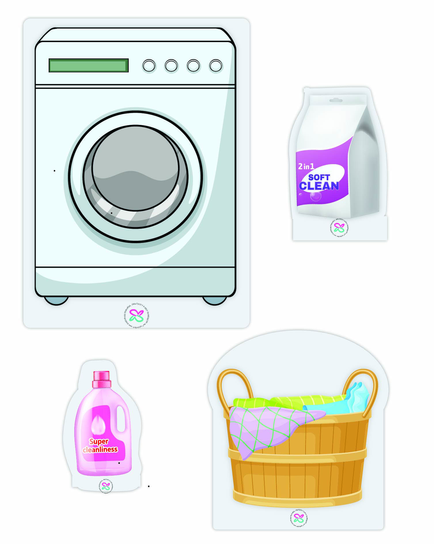 Laundry Washer Set paper dolls