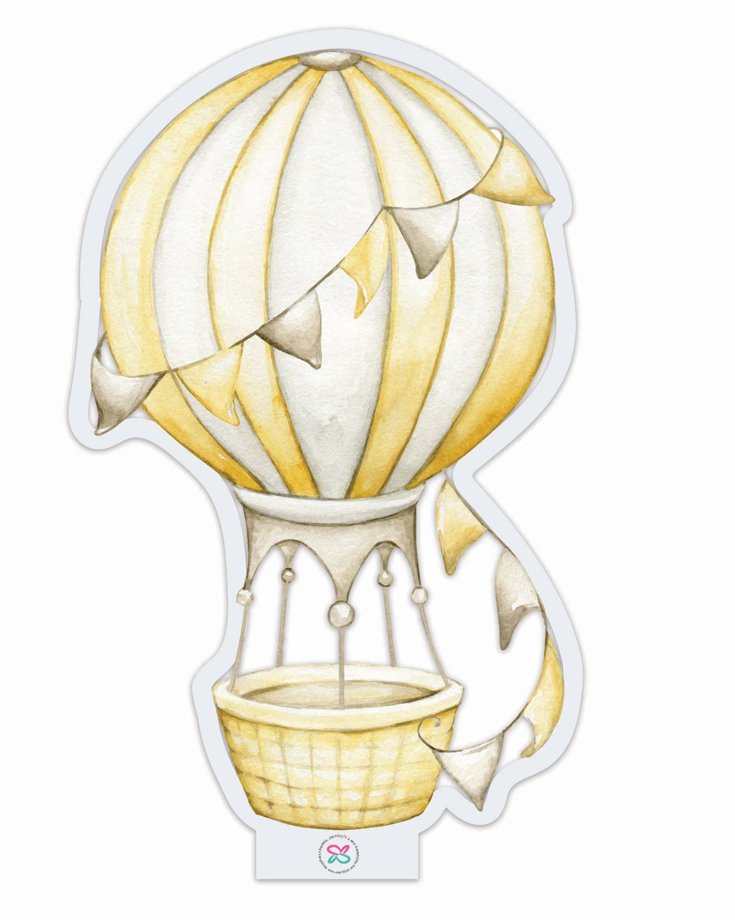 White Hot Air Balloon paper dolls