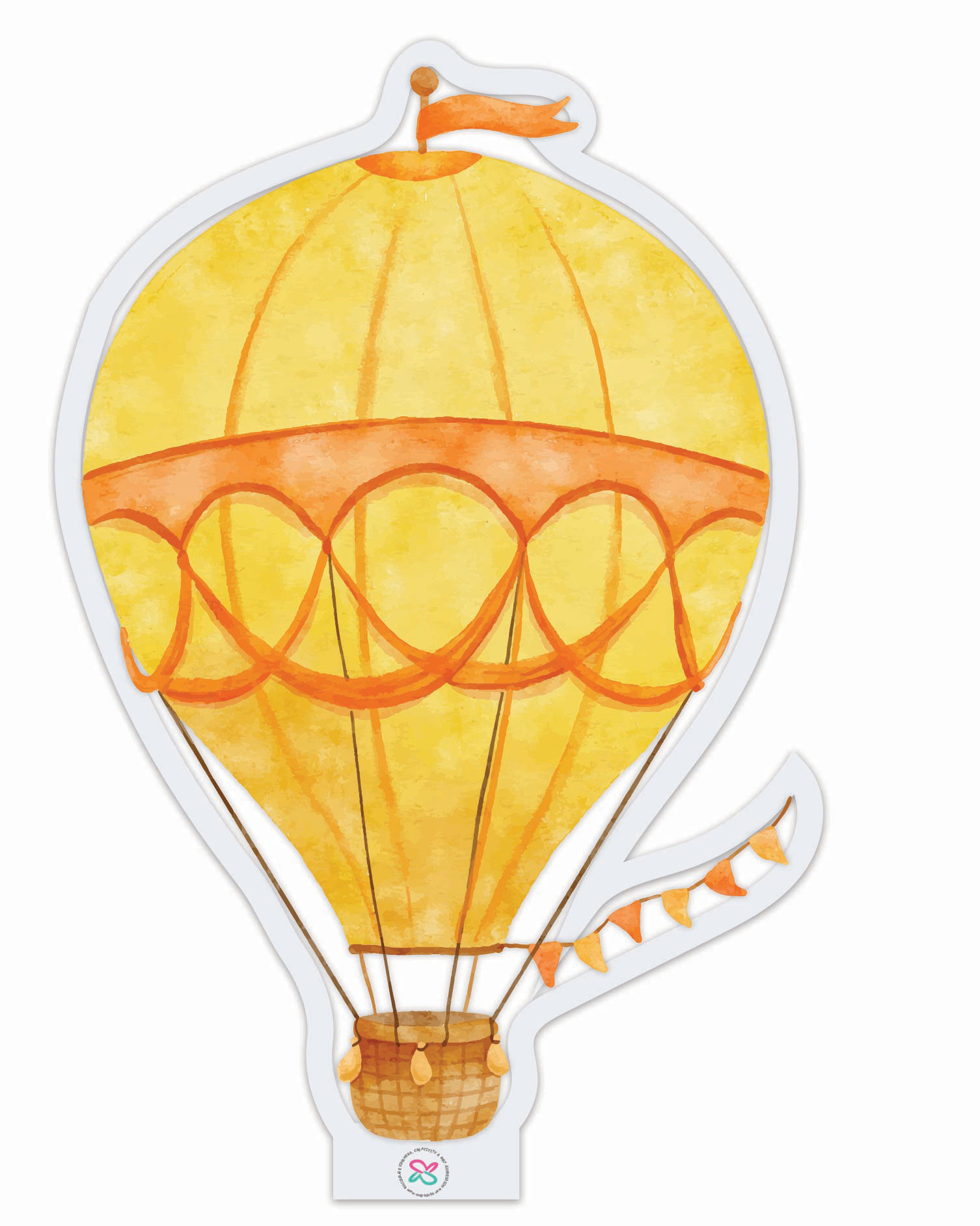 Yellow Hot Air Balloon paper dolls