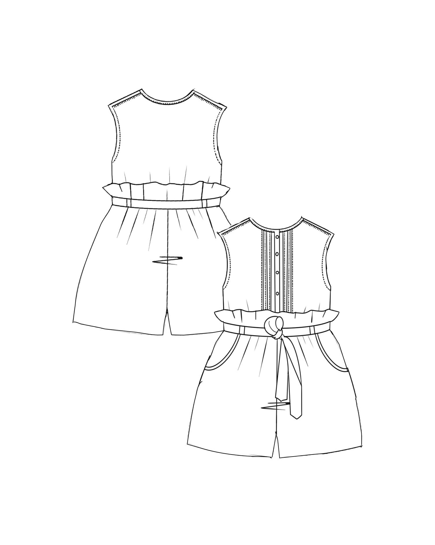 Izel Paper bag Shorts paper dolls