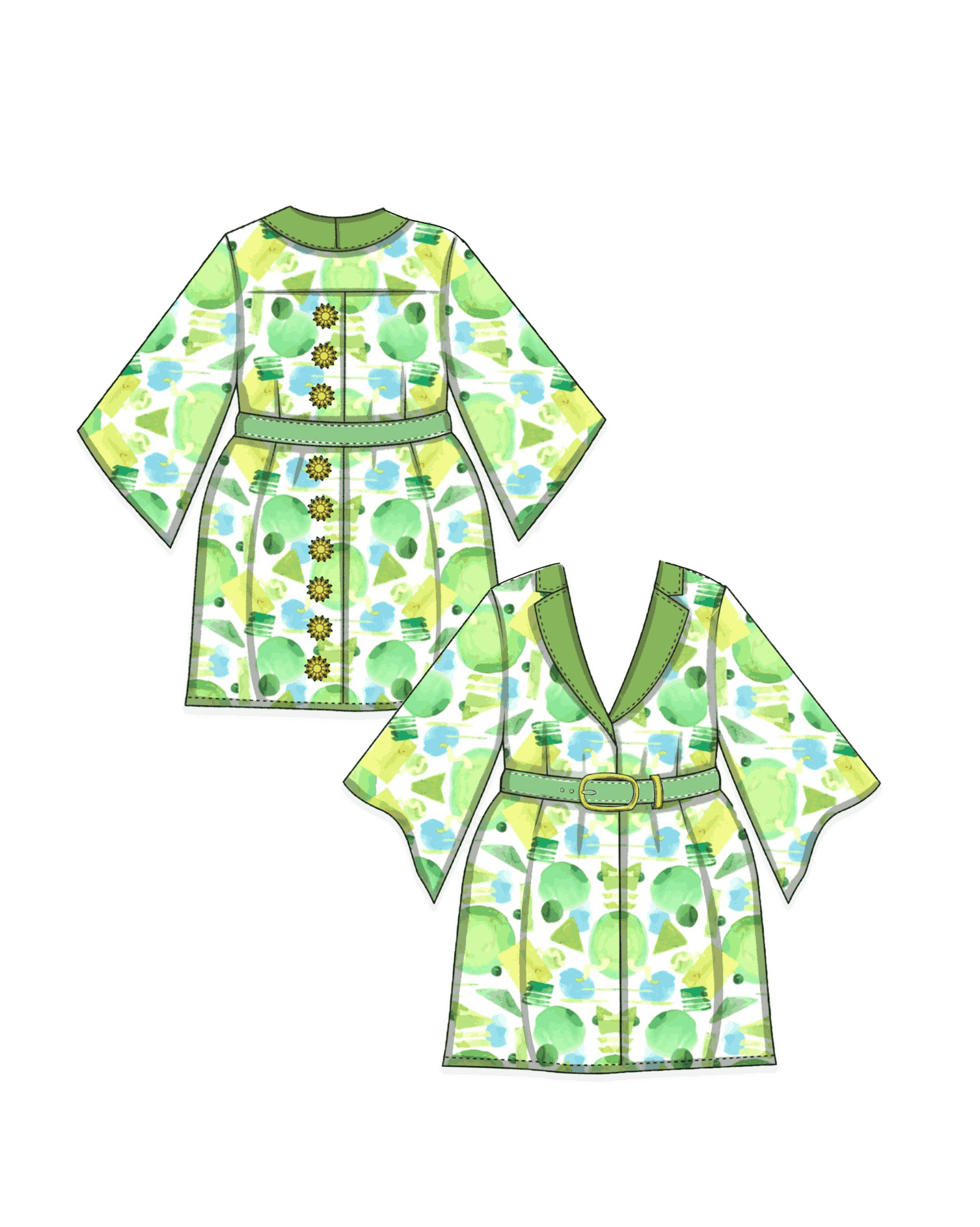 Sensible Kimono Dress paper dolls
