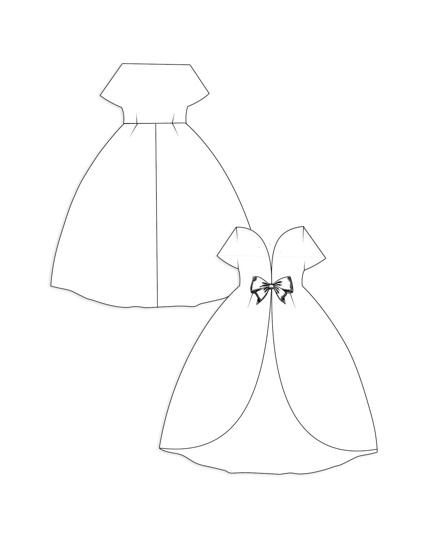 Zula  A-Line Gown paper dolls
