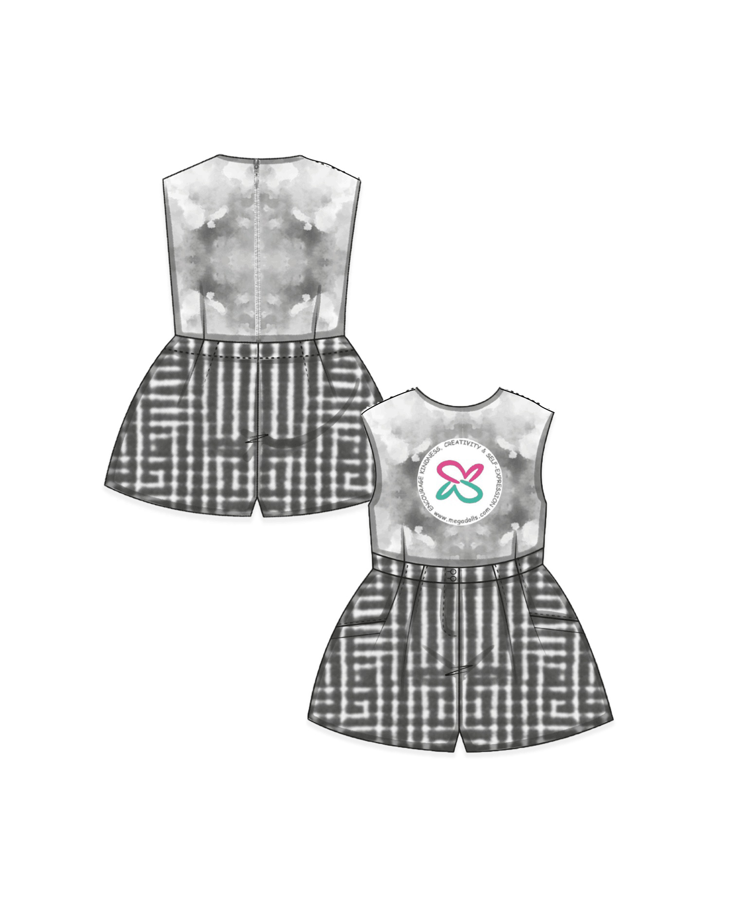 Sentimental Shorts Set   paper dolls
