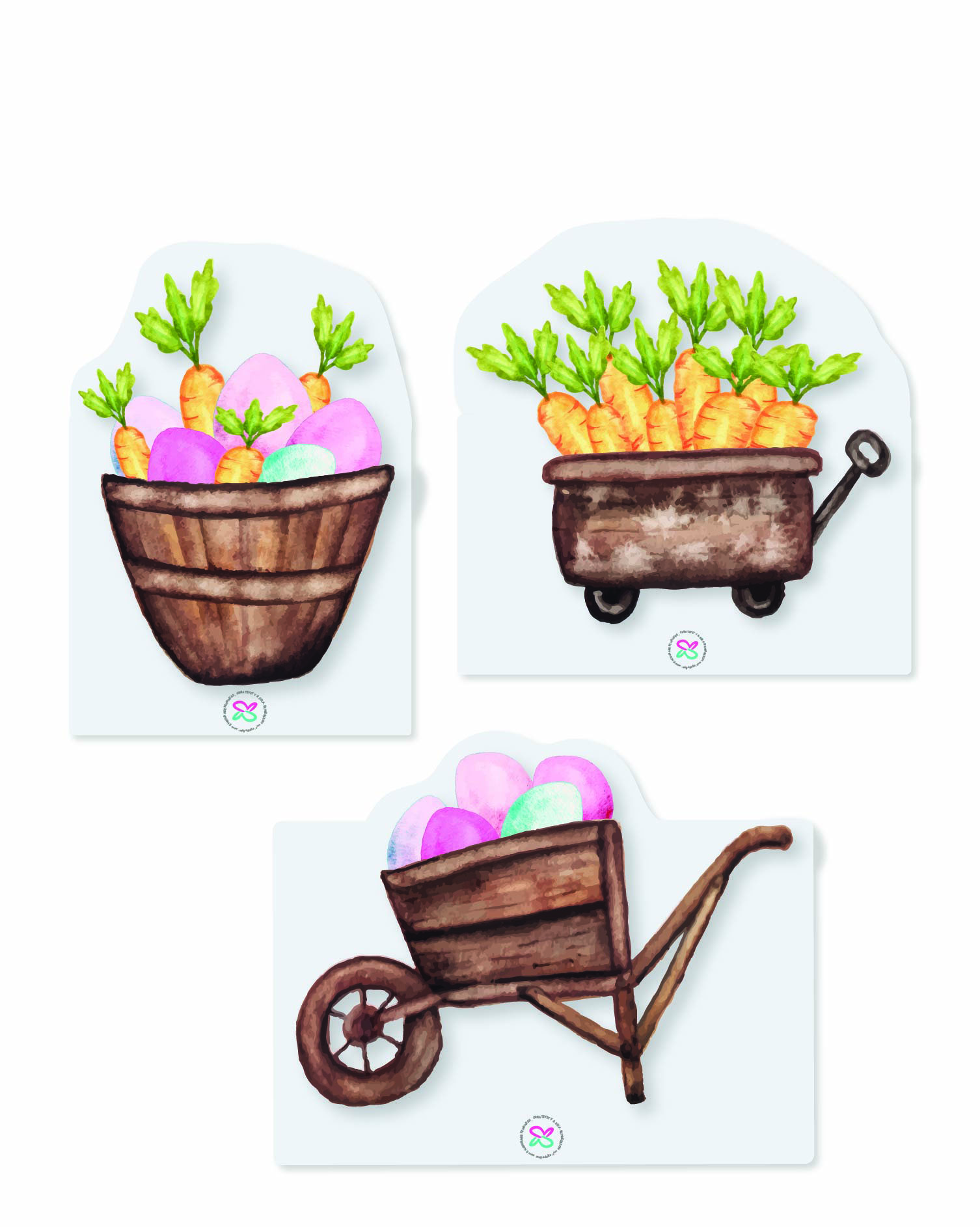 Easter Eggs and Carrots paper dolls