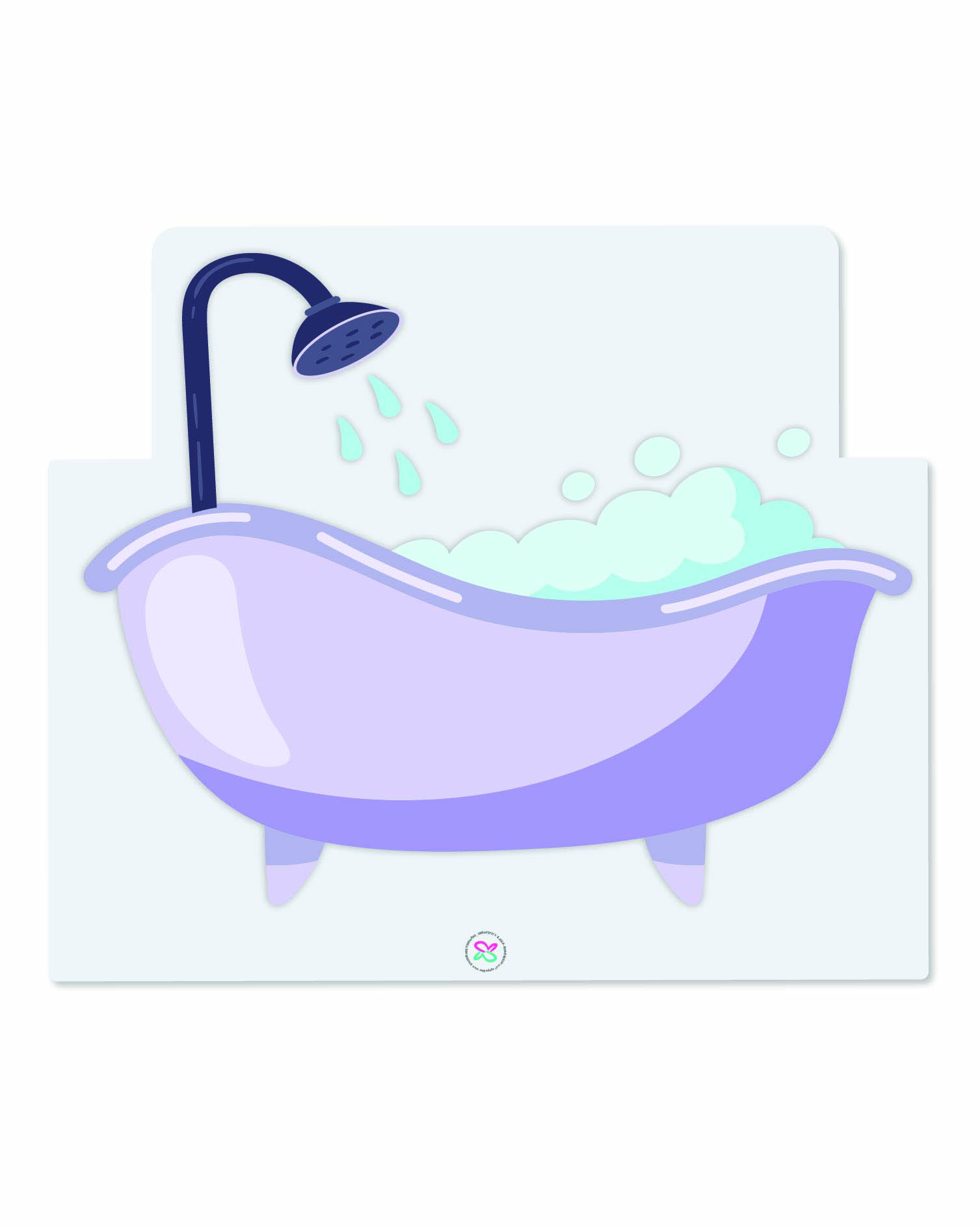 Megadolls Purple Bath Tub paper dolls