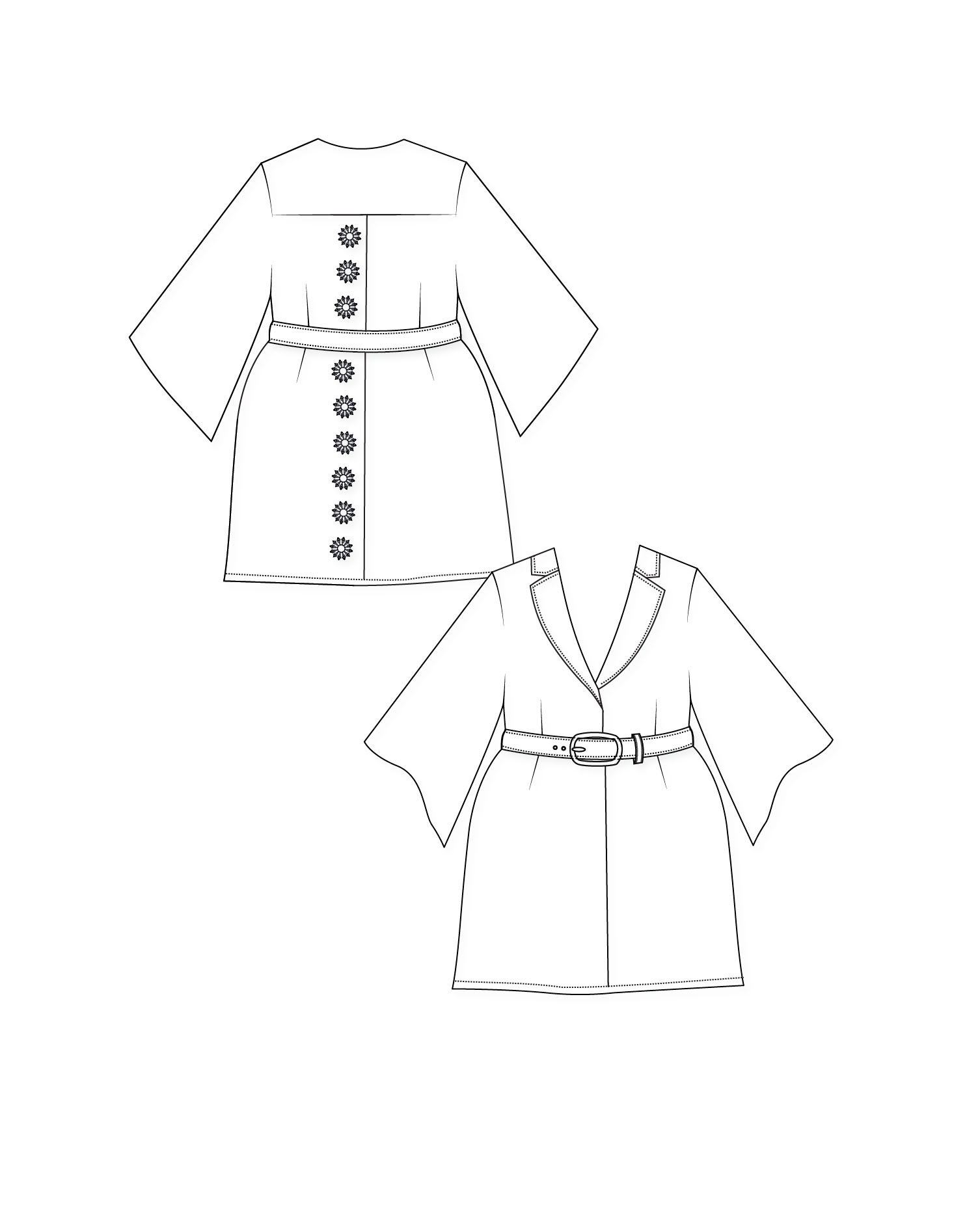Mayi Kimono Dress paper dolls