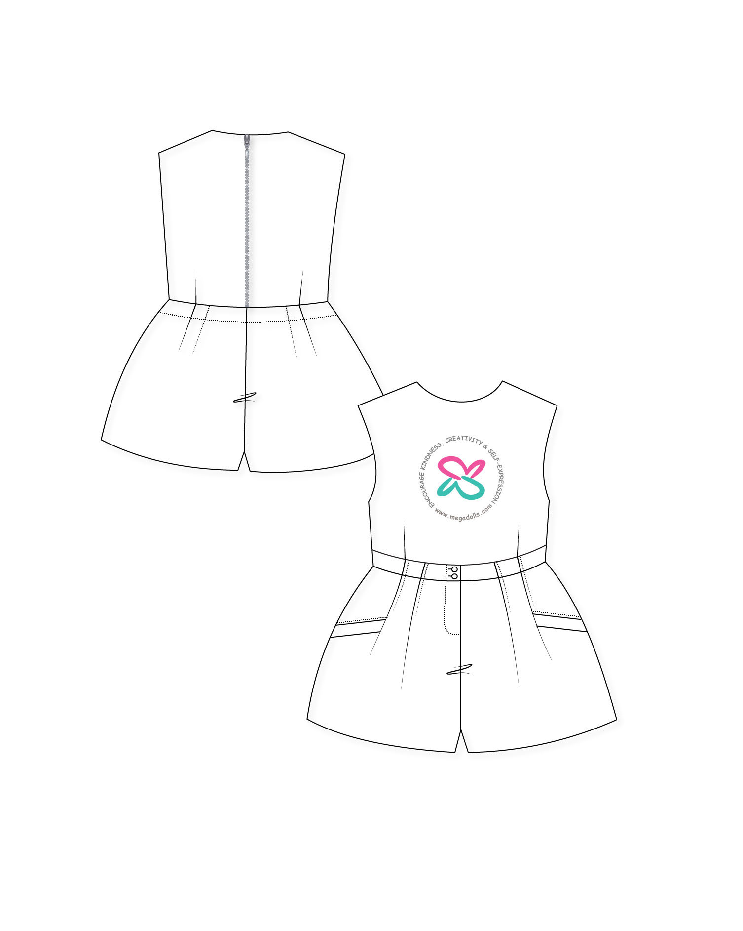Dakota Shorts Set paper dolls