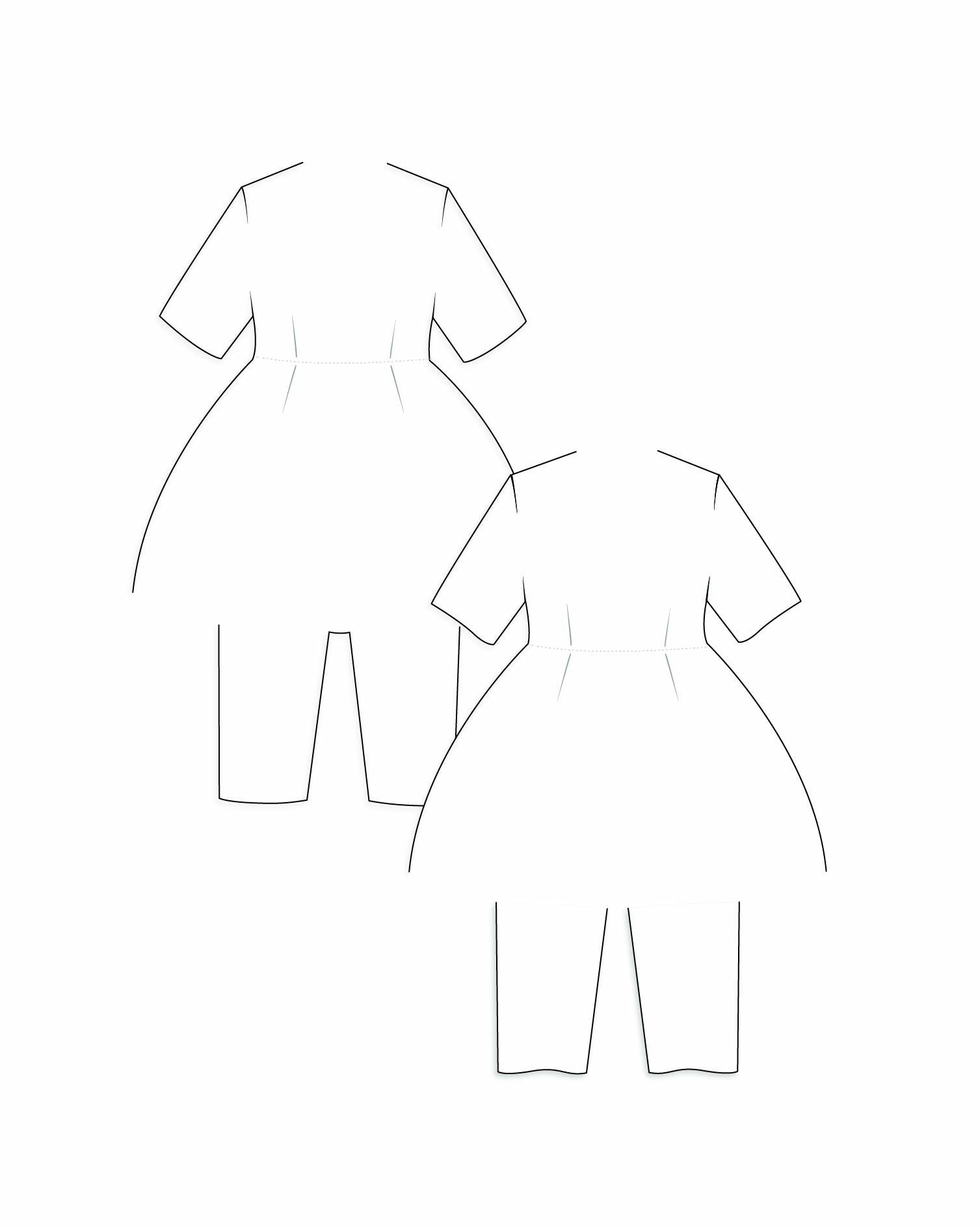 Glynda Dress and Pants paper dolls