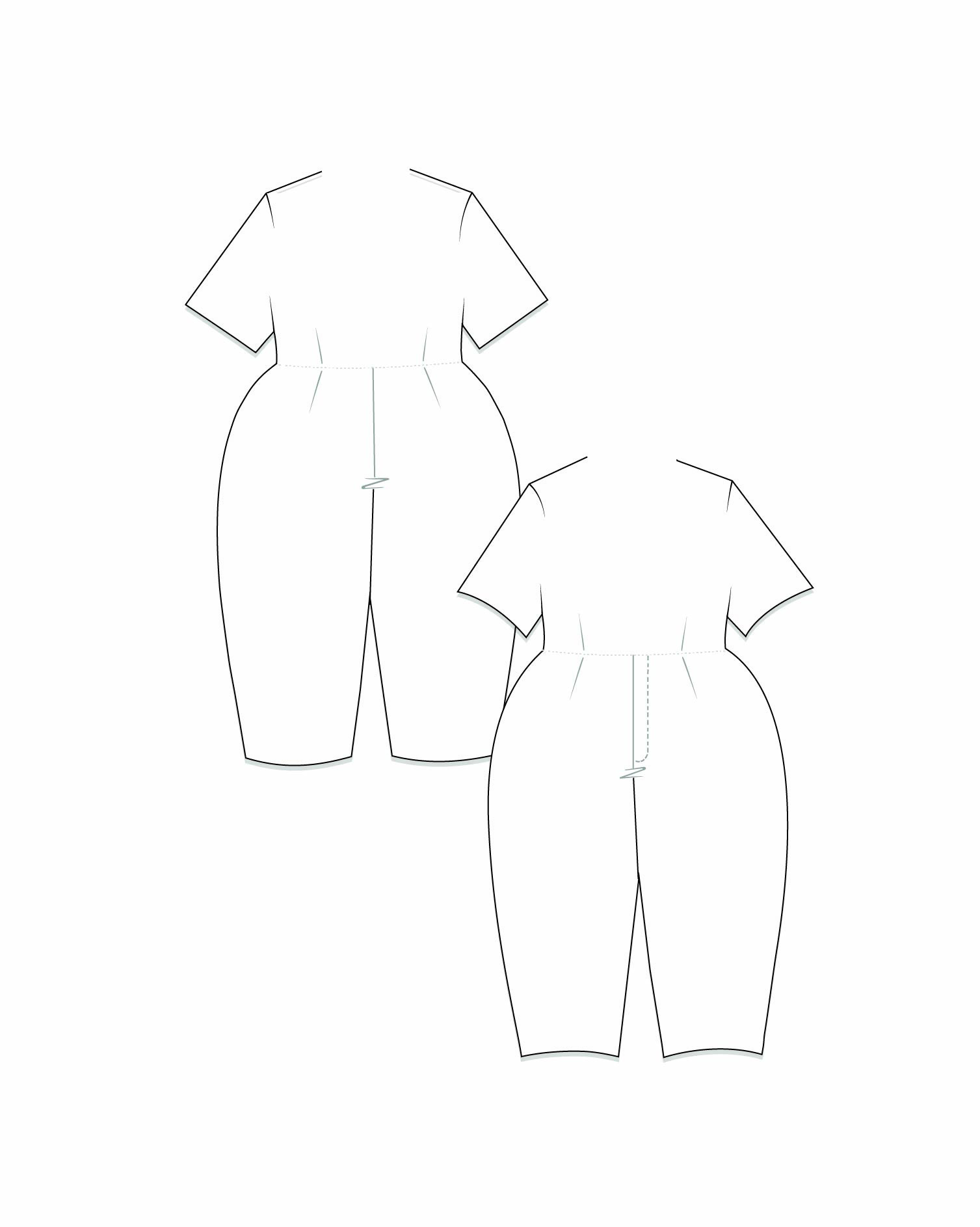 Zoey Barrel Pants paper dolls