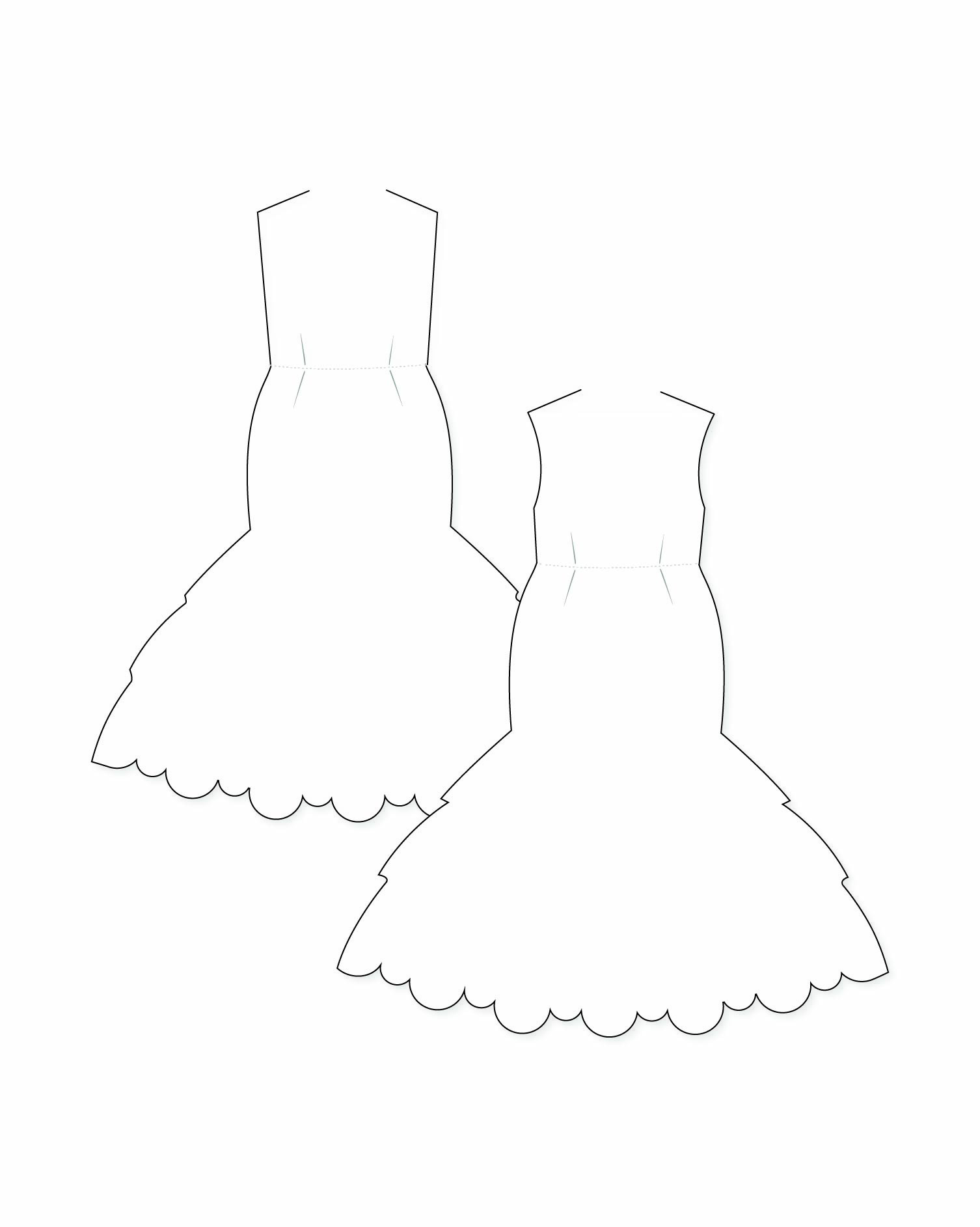 Dianni Mermaid Gown paper dolls