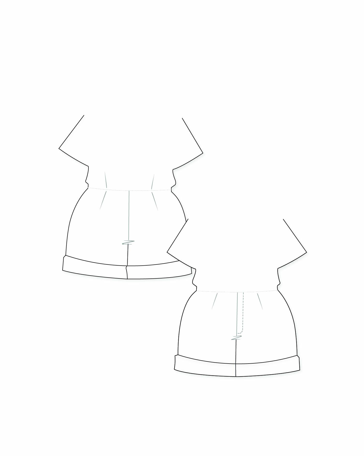 Martine Chino Shorts Set  paper dolls