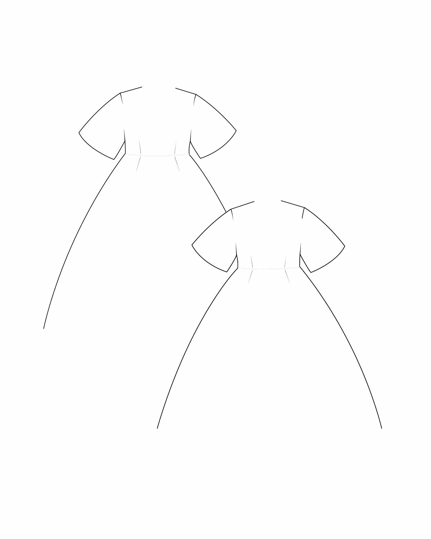 Adela Flutter Sleeves Gown paper dolls
