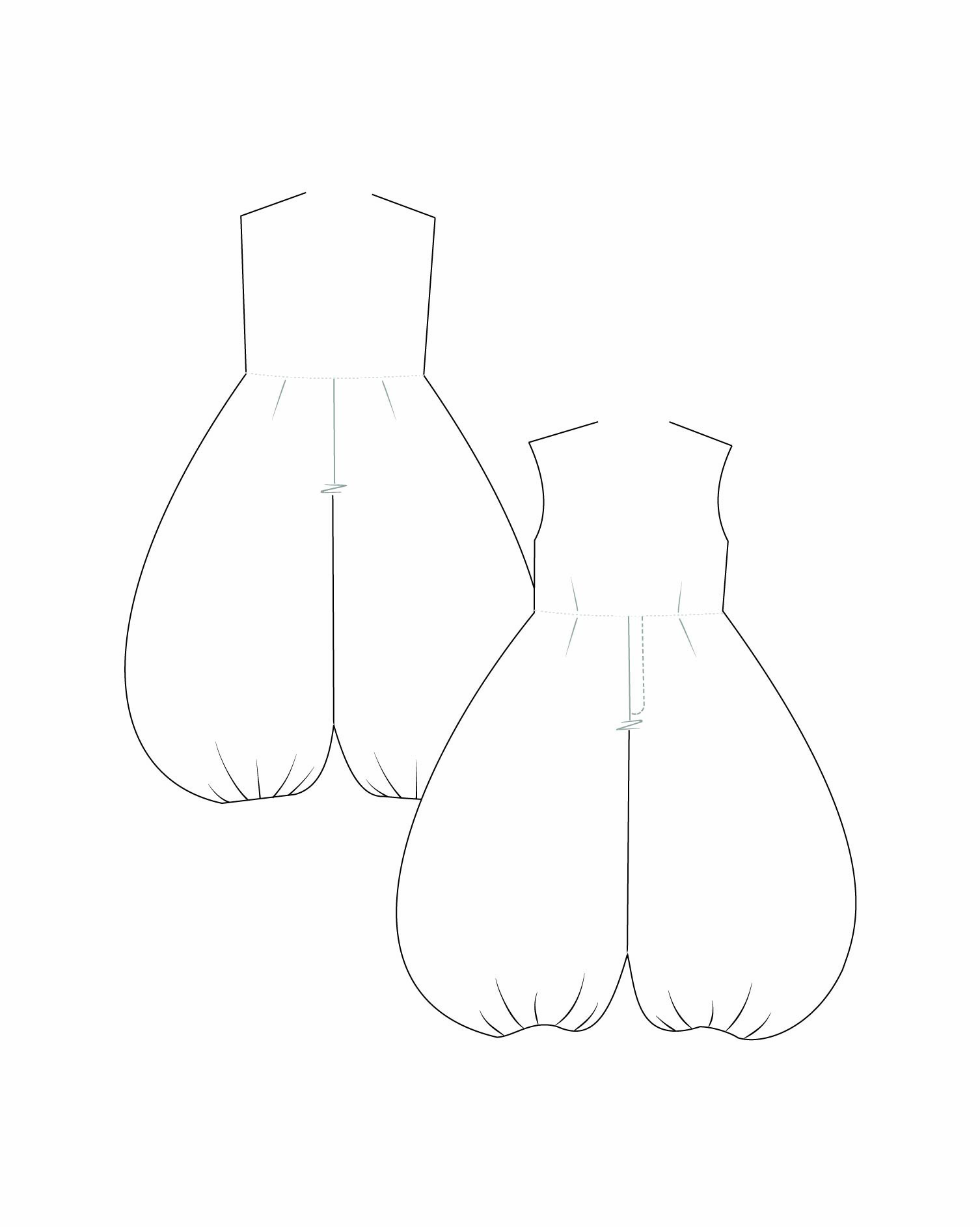 Wulan Balloon Pants Set  paper dolls