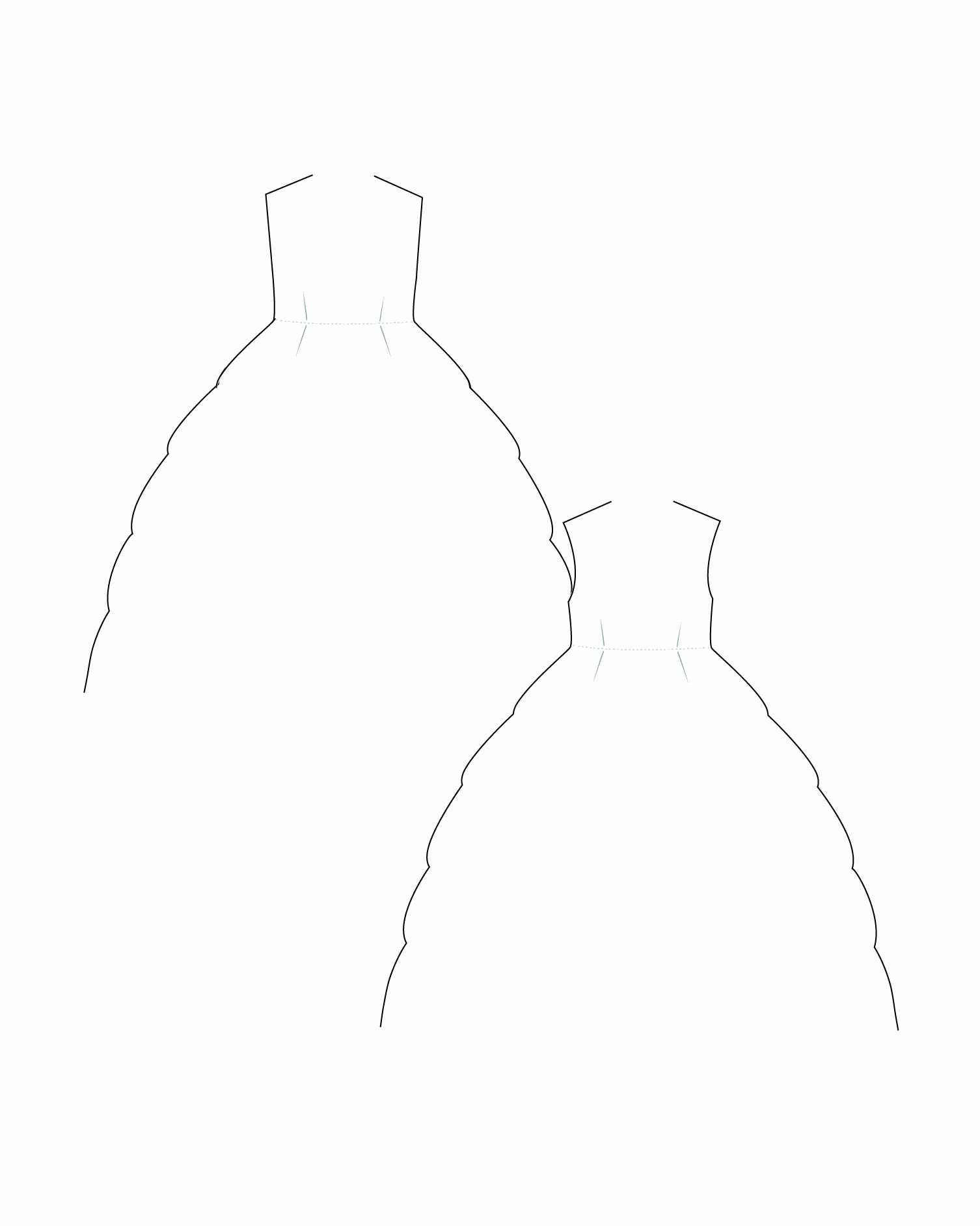 Araceli Tiered Gown  paper dolls