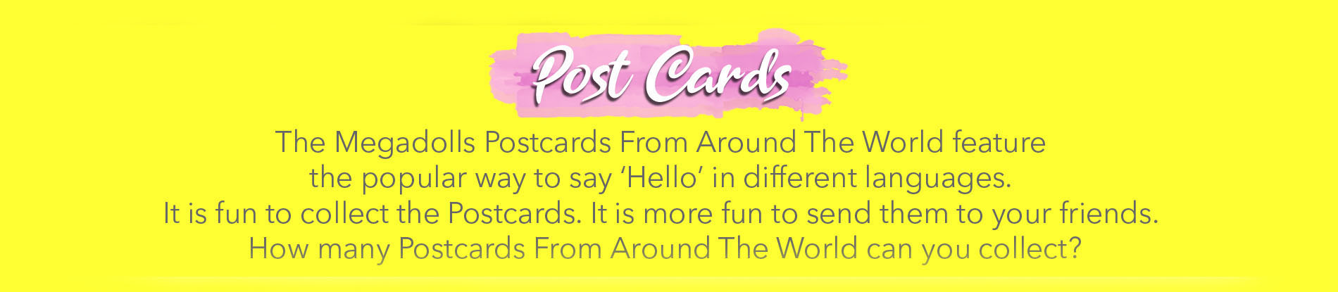 Post Cards Landing Page paper dolls